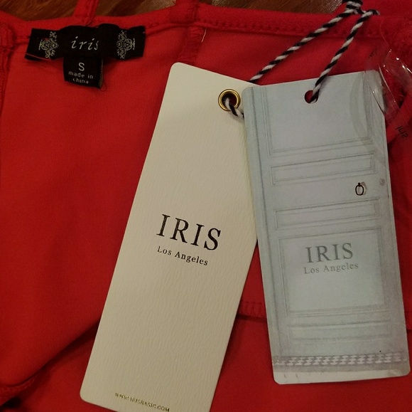 Iris Red Ruffled Cocktail Dress Size Small - Picture 5 of 8